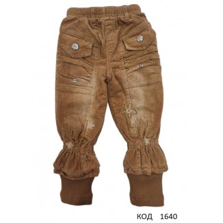 --Ch Штани для дівчинки ВЕЛЬВЕТ на флісі  WIMZ 507   1-5 років 5 шт