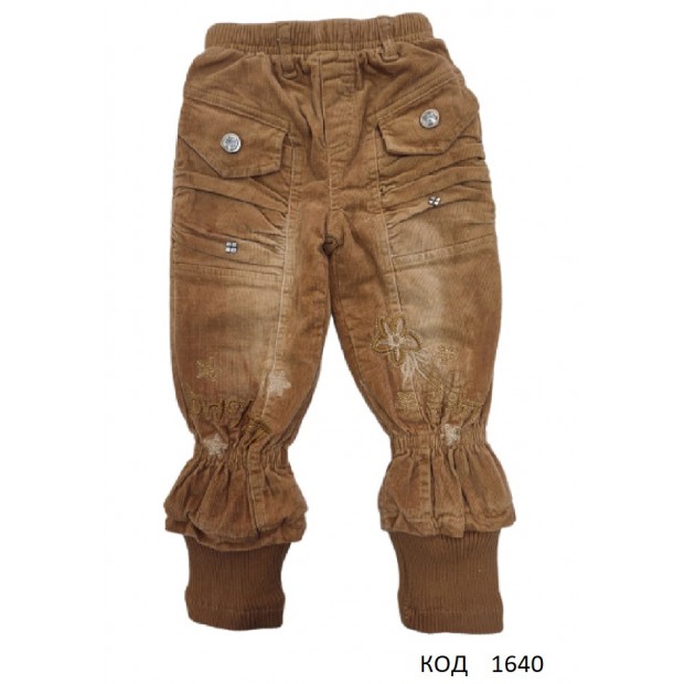 --Ch Штани для дівчинки ВЕЛЬВЕТ на флісі  WIMZ 507   1-5 років 5 шт