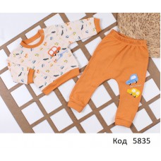 Tr Костюм для хлопчика інтерлок/рубчик  BABYHİ 719  6,12,18 міс. 3 шт