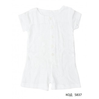 БМ Пісочник для хлопчика МУСЛІН 13234  62,68,70,80   БІЛИЙ   4 шт