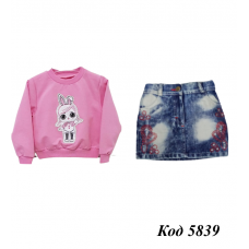 Ukr Костюм для дівчинки (реглан+спідниця)  86-92 3(2) шт.