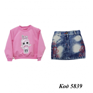 Ukr Костюм для дівчинки (реглан+спідниця)  86-92 3(2) шт.