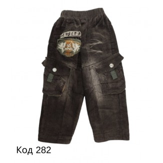 .Ch Штани для хлопчика ВЕЛЬВЕТ 1016 4-7 років КОРИЧНЕВИЙ 4шт