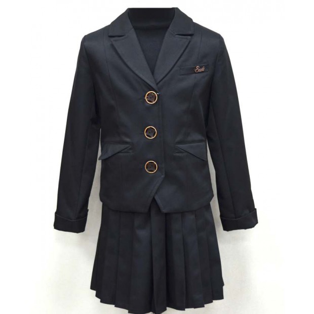 ,,Suzie116-134меморіКОСТЮМ Піджак "Габбі"(5413)+Спідниця чорний 116-134 4р