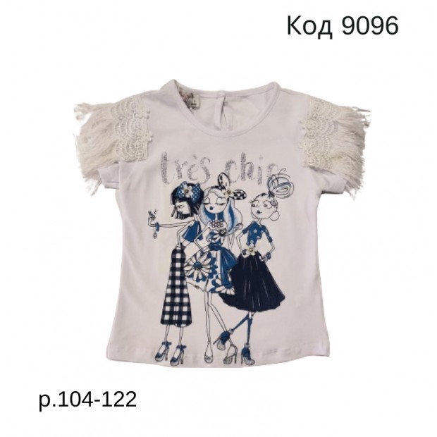 Tr Футболка для дівчинки PINK 2092   2-5 років  4(3) шт.