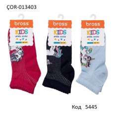 Bross Шкарпетки бавовняні для дівчинки короткі СІТКА Малюнок ÇOR-013403 МІКС  12(3)шт.