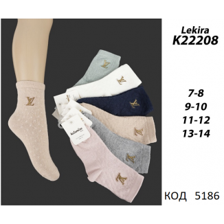 ArtiKatamino Шкарпетки бавовняні для дівчинки НАШИВКА К22208  МІКС кольорів 12(3) шт.