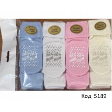 Tr Шкарпетки для новонароджених Zeyno 0213 ABS однотонні мікс 12шт