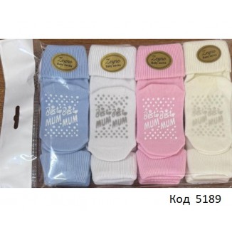 Tr Шкарпетки для новонароджених Zeyno 0213 ABS однотонні мікс 12шт