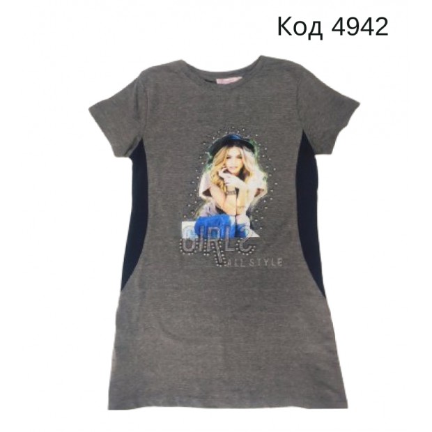 Tr Туніка для дівчинки короткий рукав Safari 60-202   134-176  5(2) шт