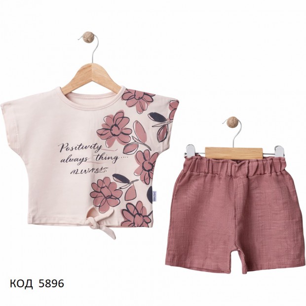 Tr Коcтюм для дівчинки (футболка+бриджі) ViaGirls 3159  104 р. 4(1) шт.