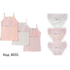 BR Набір білизни для дівчинки(майка+ТРУСИ) ЗАЙЧИК 4670/5670     6(3)