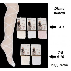 ArtiKatamino Колготки капронові 20 DEN 95%ПА,5%Ел  РОМБ К60201  МІКС кольорів 6(3) шт.
