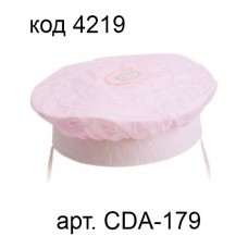 YO Шапка батист для дівчинки (на зав'язках) 40-46  10(5)шт