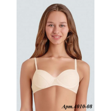 BR Бюстгальтер для дівчинки 4010,08   МОЛОЧНИЙ(КРЕМ)  6(3) шт.