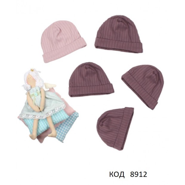 МС Шапка рубчик Barbie 38,40,42,44  5шт