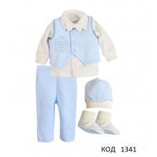 LD Костюм з жилеткою інтерлок/капітон ГОЛУБИЙ Джентельмен 5 предметів  68,74   1 шт