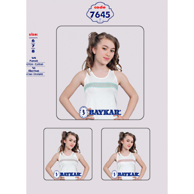 BR  Майка для дівчинки 7645,99  підліток   06,07,08   6(3) шт.