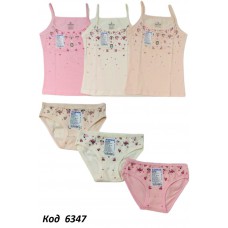 BR Набір білизни для дівчинки(майка+ТРУСИ) 4572/5572      6(3)шт.