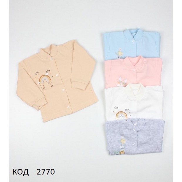 МС Кофта на кнопках байка ОДНОТ ОН  62,68,74 р. 5 шт.