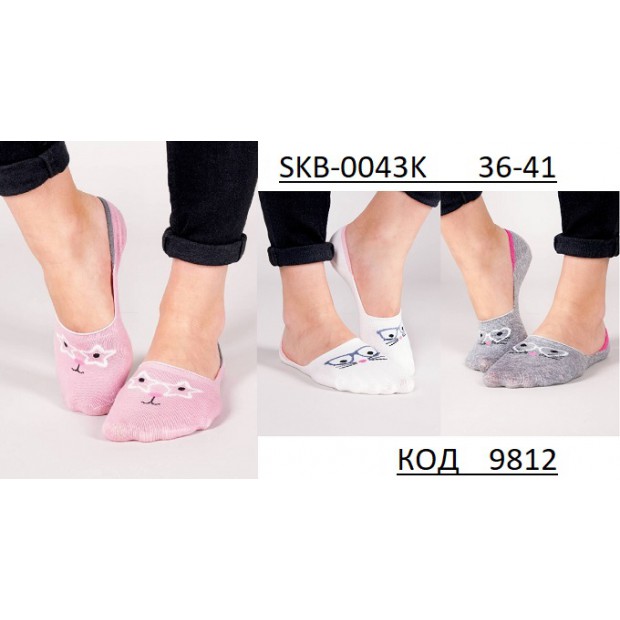 YO Сліди жіночі SKB-0043K    МІКС кольорів    36-41   3 шт
