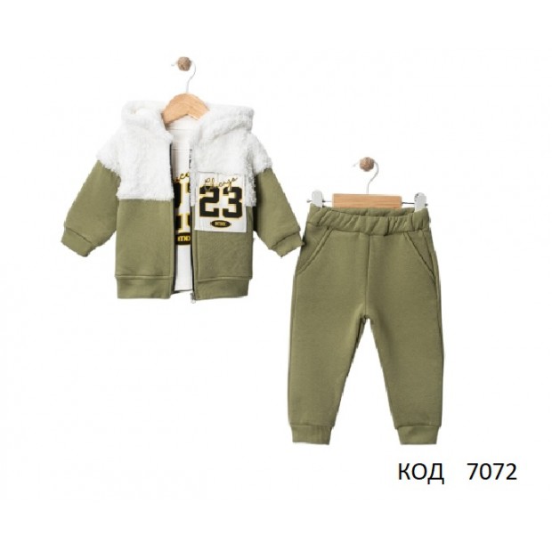 Tr Костюм 3-х нитка начос для хлопчика 3-х предметний  MTNX 25309 9міс.-2 роки 4 шт.