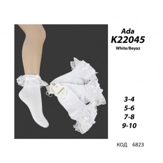 ArtiKatamino Шкарпетки бавовняні для дівчинки СВЯТКОВІ К22180 БІЛИЙ  12(3) шт.