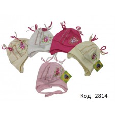 NUS Шапка трикотажна для дівчинки (на зав'язках) БУКЕТИК 38-40р.  5шт