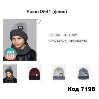 ALexШапка вязка флис РОККИ D641 мальчик  50-54   5 шт.