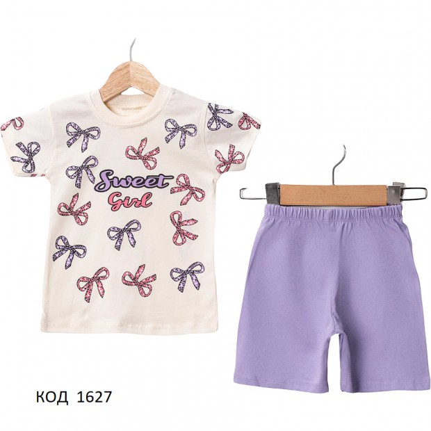 Ukr Коcтюм для дівчинки  з шортами 318  98  4(1)шт.