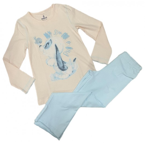 BR Піжама для дівчинки 03-06 стрейч/бавовна  9002    SOMON(209)персик 1 шт.