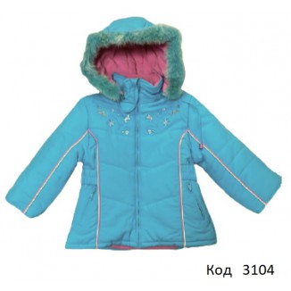 ,Ch Куртка для дівчинки синтапон на флісі 92-104  4(3) шт
