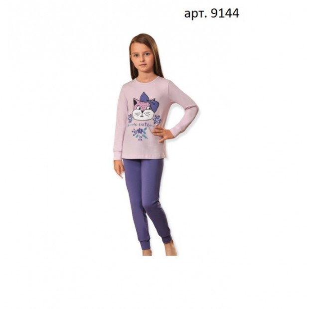 BR Піжама для дівчинки 03-06 стрейч/бавовна  9144    LILA(216)бузок 1 шт.