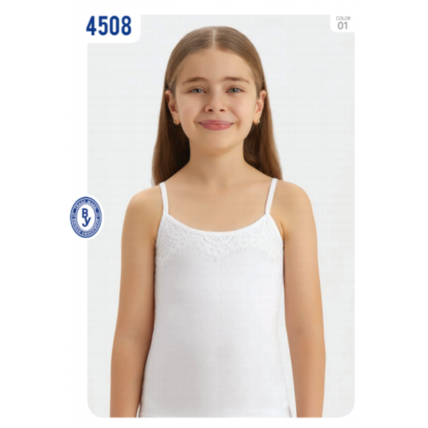 BR Майка для дівчинки 4508.01 БІЛИЙ    6(3) шт.