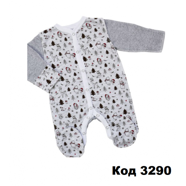 Комбинезон футер (прямой разрез) КОМБИ 56,62,68,74  4  шт