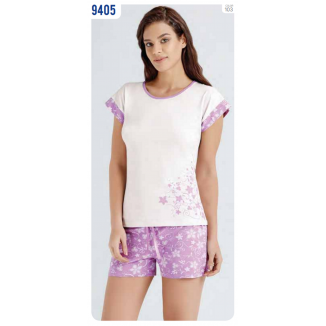 BR Піжама жіноча (футболка+шорти)  9405  L.XL BEJ (бежевий)  4(2)шт.