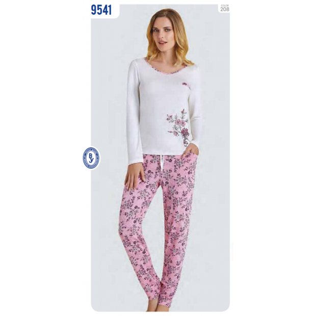 BR Піжама жіноча стрейч/бавовна  ВІСКОЗА 9541 розмір S  KREM(крем)  4(1)шт.