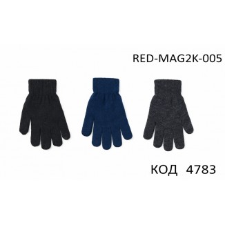 YO од.Перчатки жіночі акрил RED-MAG2K-005  КОЛЬОРОВІ .21 розмір. 12(6)шт