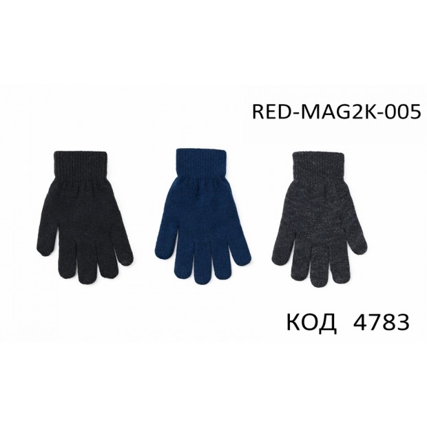 YO од.Перчатки жіночі акрил RED-MAG2K-005  КОЛЬОРОВІ .21 розмір. 12(6)шт