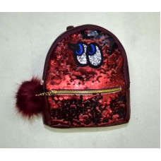 Tr Рюкзак шкірозамінник паетки h25см,ширина18,дно10-(1відділ) кодВ-54 1шт