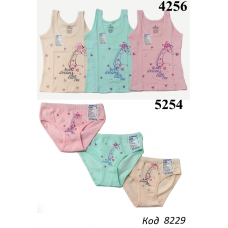BR Набір білизни для дівчинки(майка+ТРУСИ) 4256/5254  06   6(3)шт.