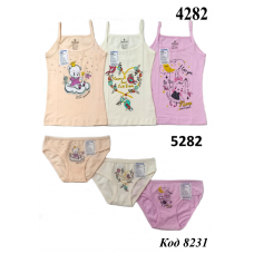 BR Набір білизни для дівчинки(майка+ТРУСИ) 4282/5282   6(3) шт.