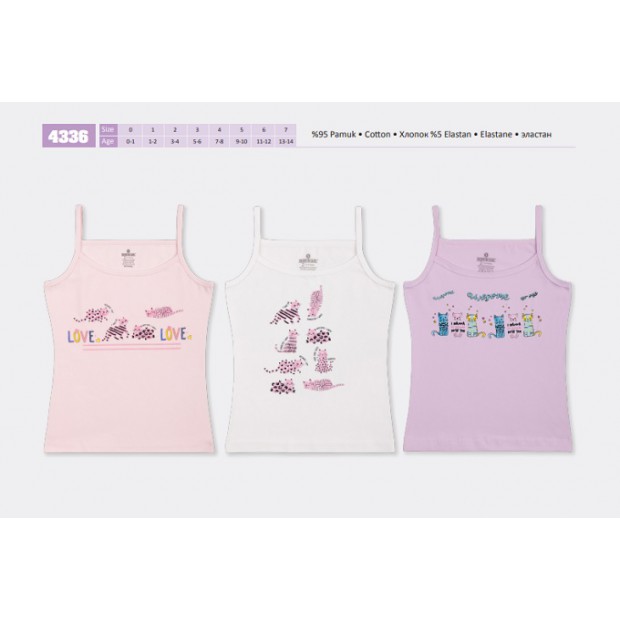 BR Майка для дівчинки 4336,99 Котики    6(3) шт.