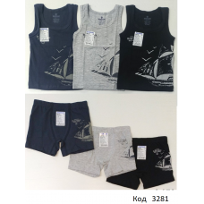 BR Набір білизни для хлопчика(майка+боксери) 2672/3672   6(3) шт.