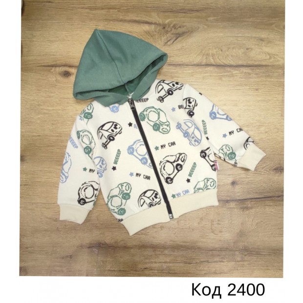 Кофта 2-х нитка с кап. 2ДВ009 мальч 74,80,86,92  4 шт.