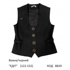SuzieЖл 122-152шерсть Жилетка для дівчинки Жл09608 "ЕДІТ" чорний 122-146 6(5) р.