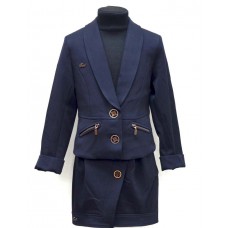 ,,Suzie140-158шерстьКОСТЮМ Піджак "Стефані" (2279) + Спідниця синій 140-158 4шт