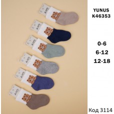 ArtiKatamino Шкарпетки бавовняні для хлопчика ясельні МАЛЮНОК К46353  МІКС  12(3)шт.