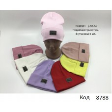 Viva Шапка подвійна для дівчинки N-90501  52-54    5шт