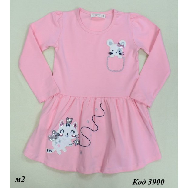Платье стрейч девочка Fashion 6721   (098-128  5 шт.
